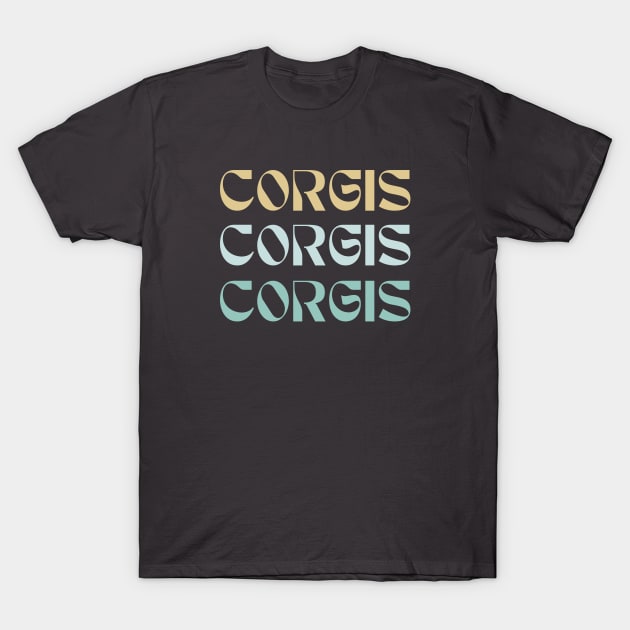 corgis corgis corgis pastel T-Shirt by yourstruly